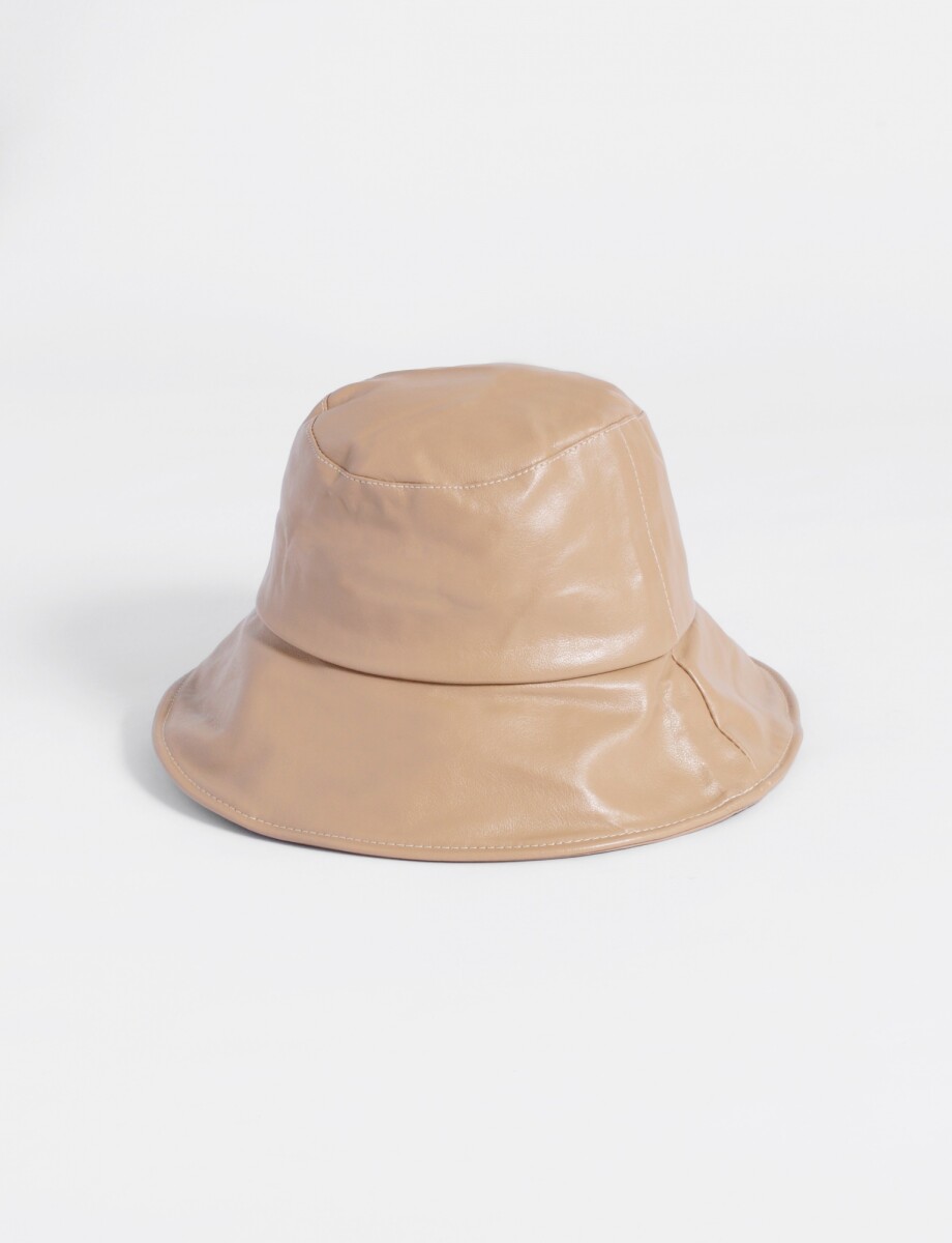Bucket de cuero sintético - camel 