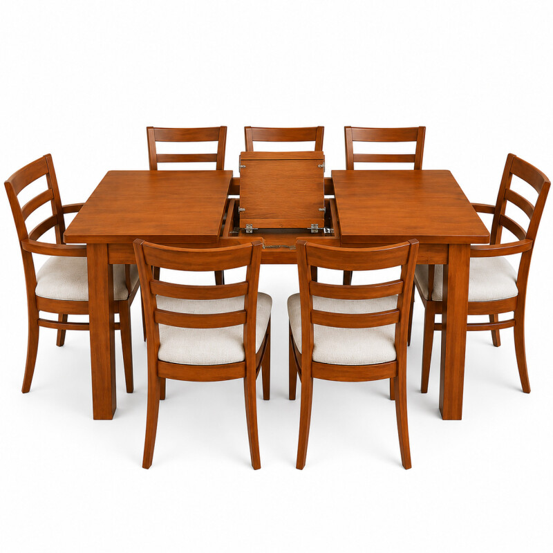Comedor Recto extensible con 4 sillas curva ancash más 2 con brazo Comedor Recto extensible con 4 sillas curva ancash más 2 con brazo