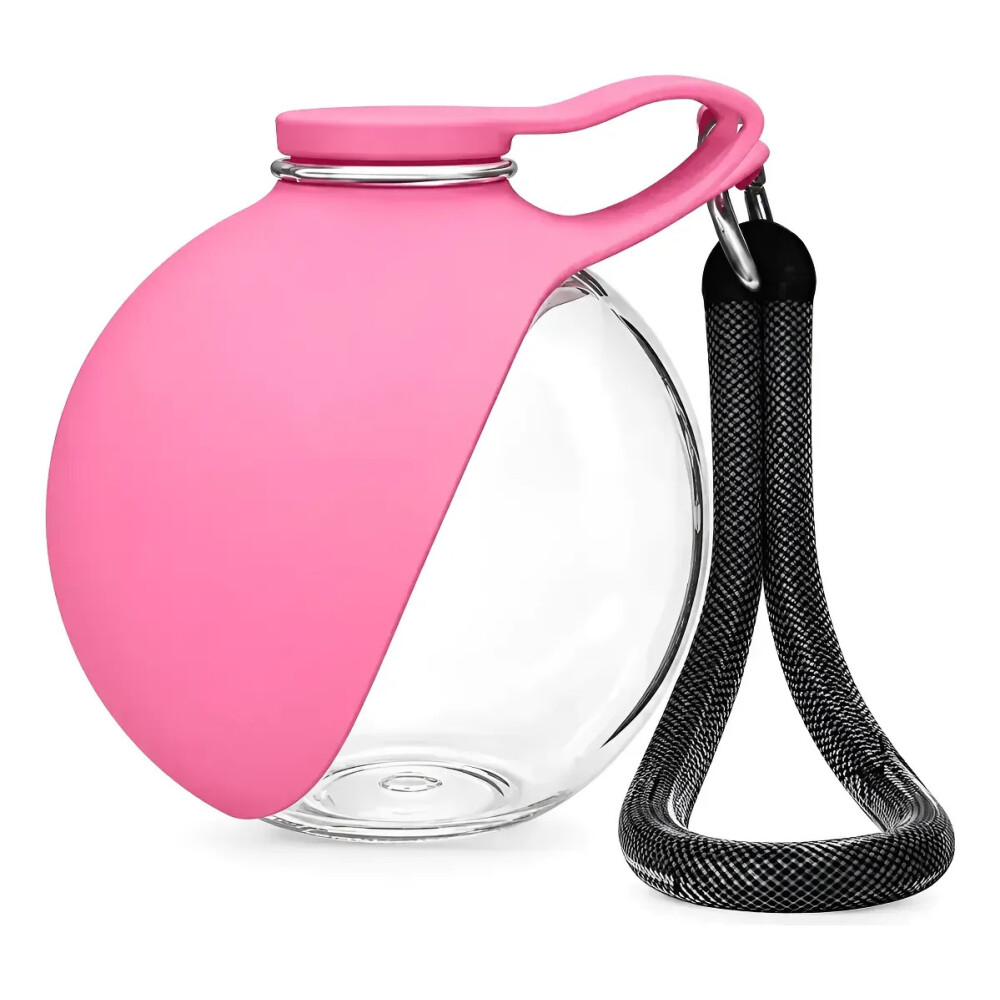 Bebedero Portatil Silicona Para Perros Y Gatos ROSA