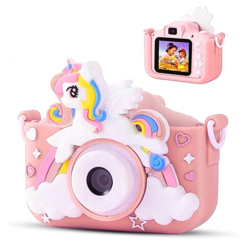 Camara De Fotos Unicornio Infantil Digital Para Niños Atrix® Variante Color Rosa