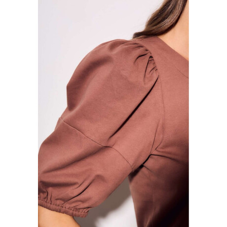 Remera Algodón Manga Globo Mocha