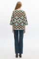 Knit T-shirt Roca Cloqué Aqua