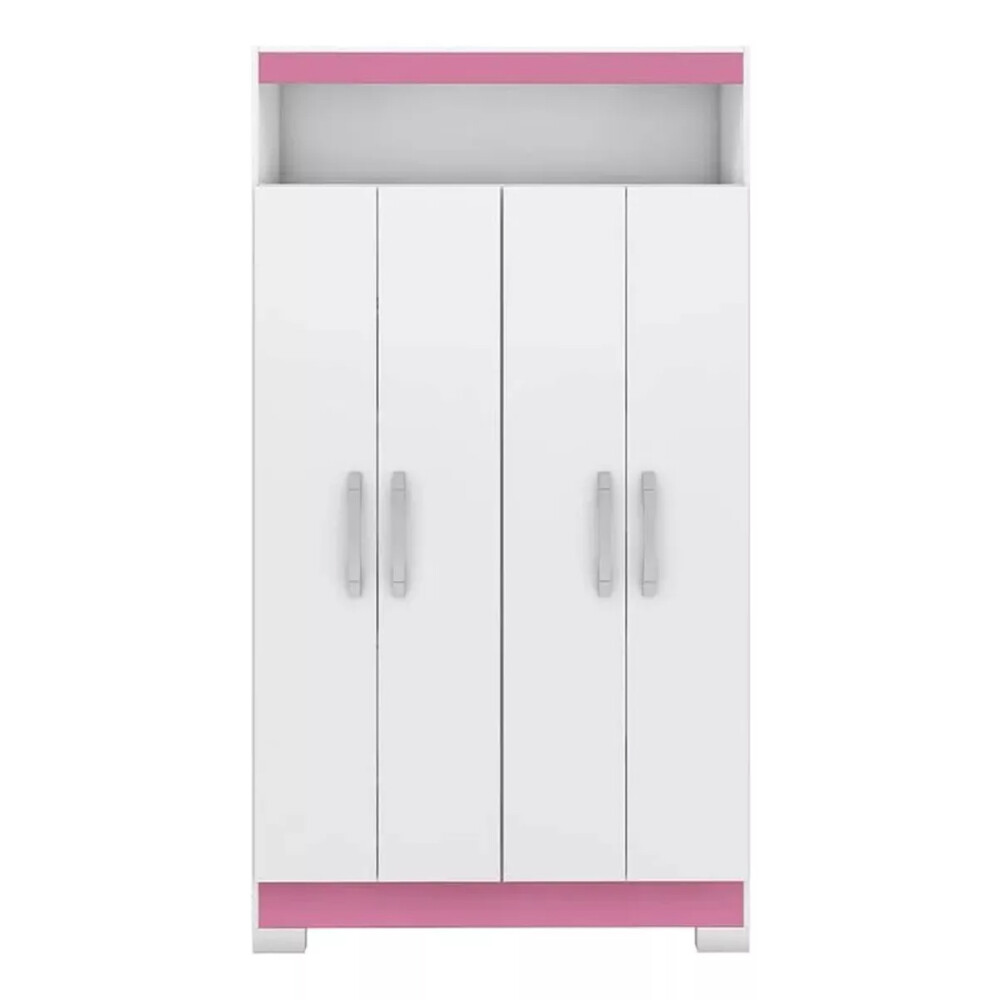 ROPERO 4 PUERTAS GUARDARROPA ARMARIO PLACARD CLOSET BLANCO FLEX