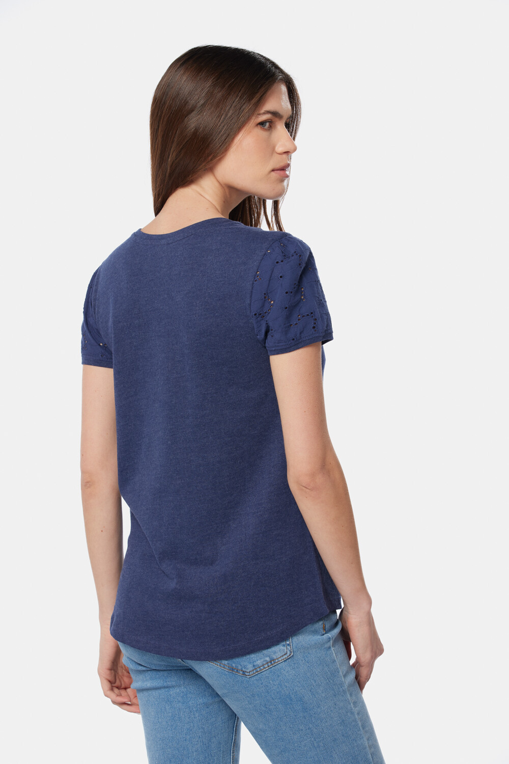 REMERA BRODERIE LISA Azul
