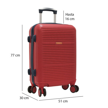 Set Viaje de Valija Rígida Grande + 4 Organizadores Equipaje Rojo Oscuro