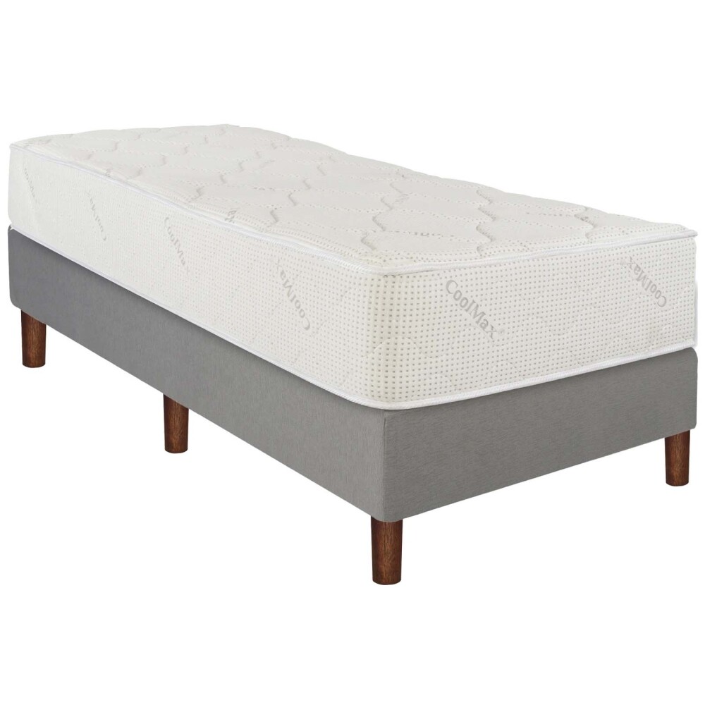 SOMMIER 1 PLAZA RESORTES POCKET DENSIDAD CRYSTAL