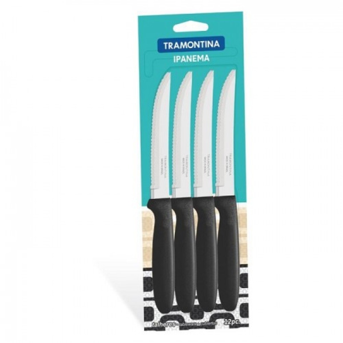 CUCHILLO ASADO IPANEMA NEGRO X 12 - 23360/905 