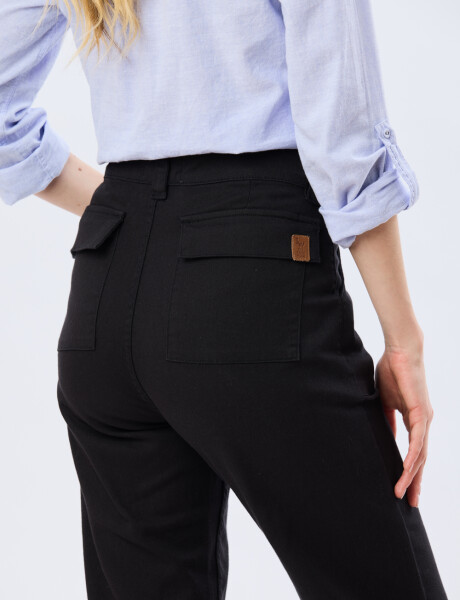 PANTALÓN DE GABARDINA Negro