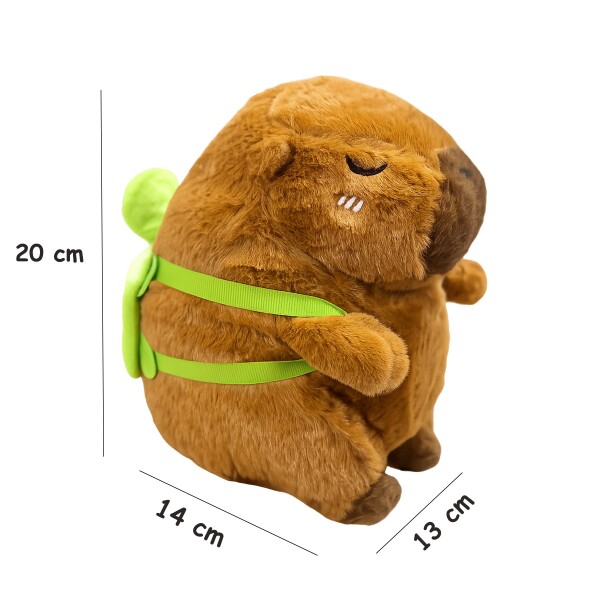 Peluche Capibara Carpincho Capibara Con Mochila De Tortuga Variante capibara con tortuga
