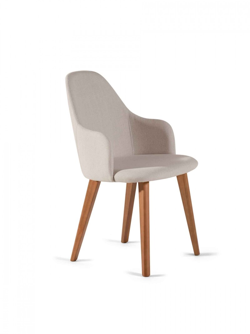 Solar SILLA SOLAR C/BR MADERA NATURAL Y TELA