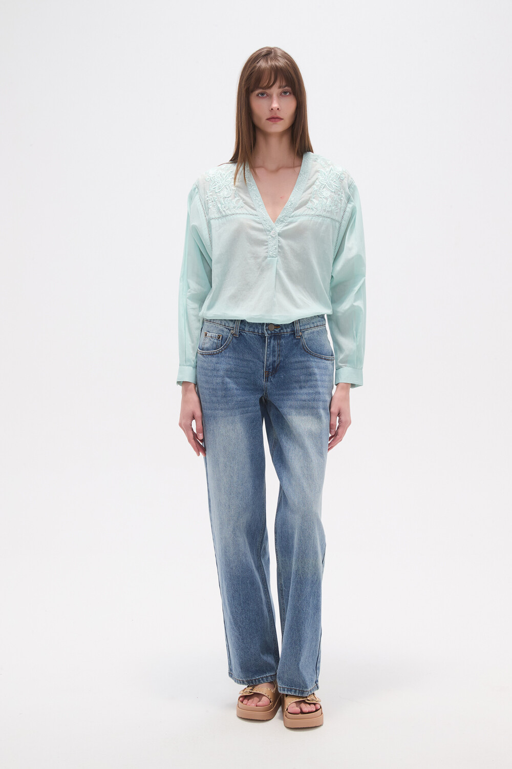 Pantalon Alenca Azul Claro