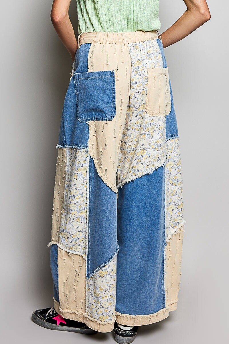 PANTALON CON PARCHES Denim