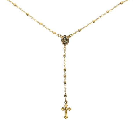 Rosario de plata 925 con baño de oro Amarillo