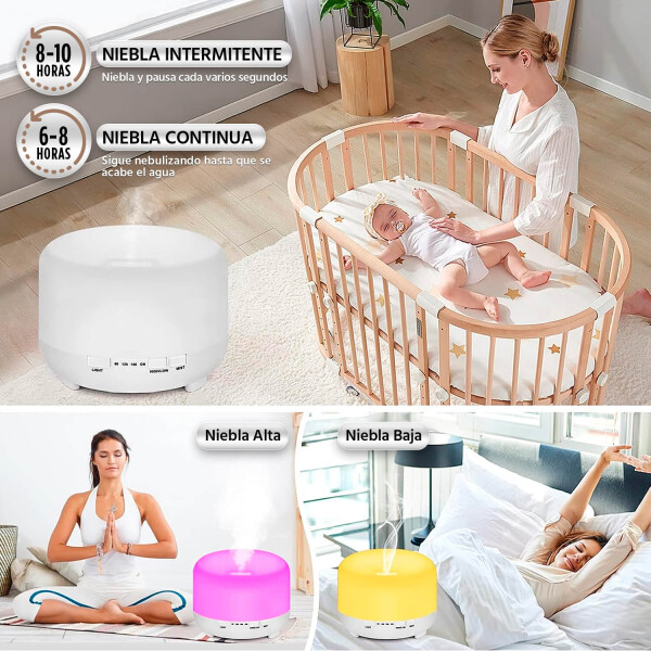 Aromatizador Difusor Vaporizador Humidificador de ambientes con iluminacion luz Led RGB multicolor HMJ025 Aromatizador Difusor Vaporizador Humidificador de ambientes con iluminacion luz Led RGB multicolor HMJ025