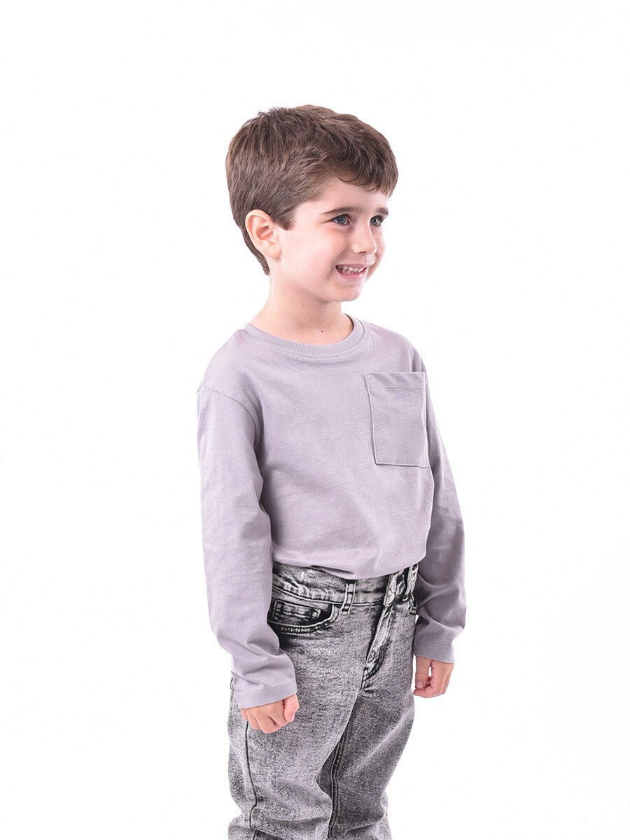 REMERA NACHO BOY - GRIS CLARO 