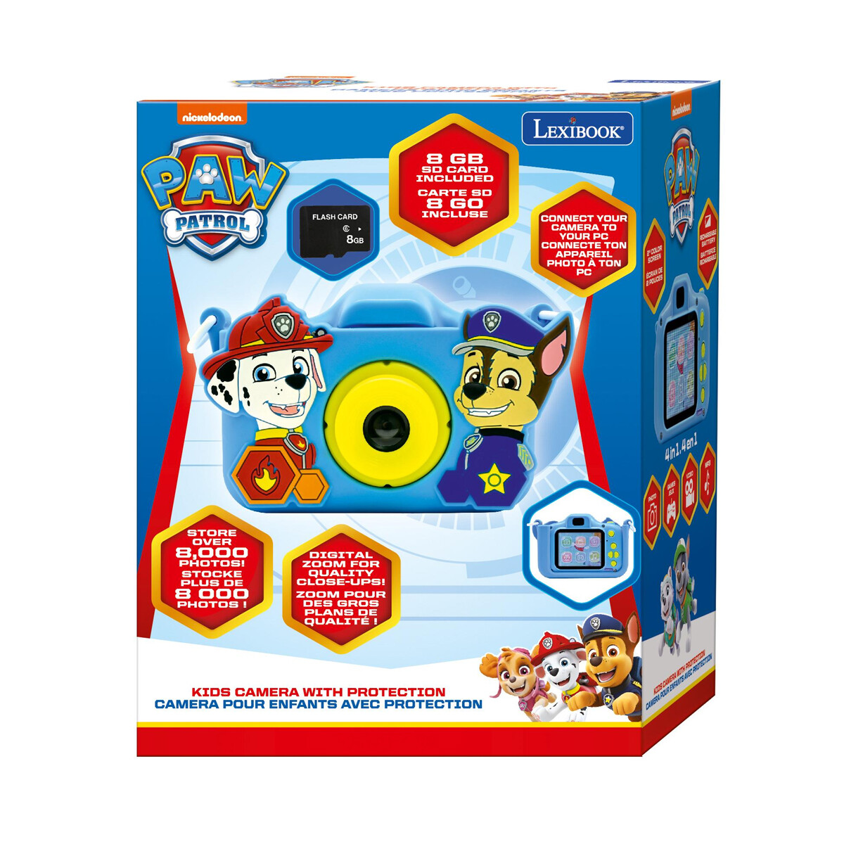 Cámara Digital Multifuncional Recargable Lexibook - Paw Patrol 