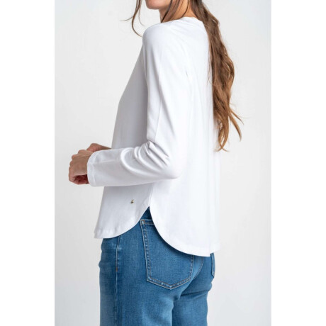 Remera Algodón Elastano Blanco