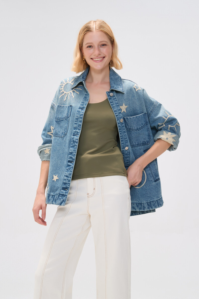 Campera Greyn - Azul Grisaceo 