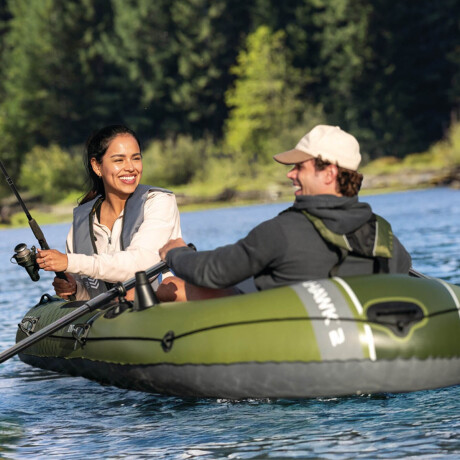 Bote Intex Gomón Inflable 2 Personas Remo Inflador 2