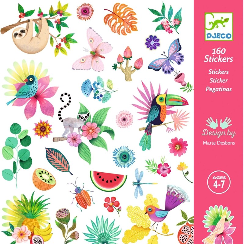 STICKERSX160 Stickers X160 Unidades Design By Marie Desbons 4-7 Años Djeco