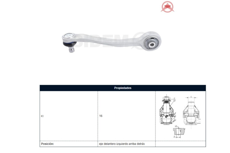 Brazo De Suspensión Del Audi A4/Q5 08-17 Izq Brazo De Suspensión Del Audi A4/Q5 08-17 Izq
