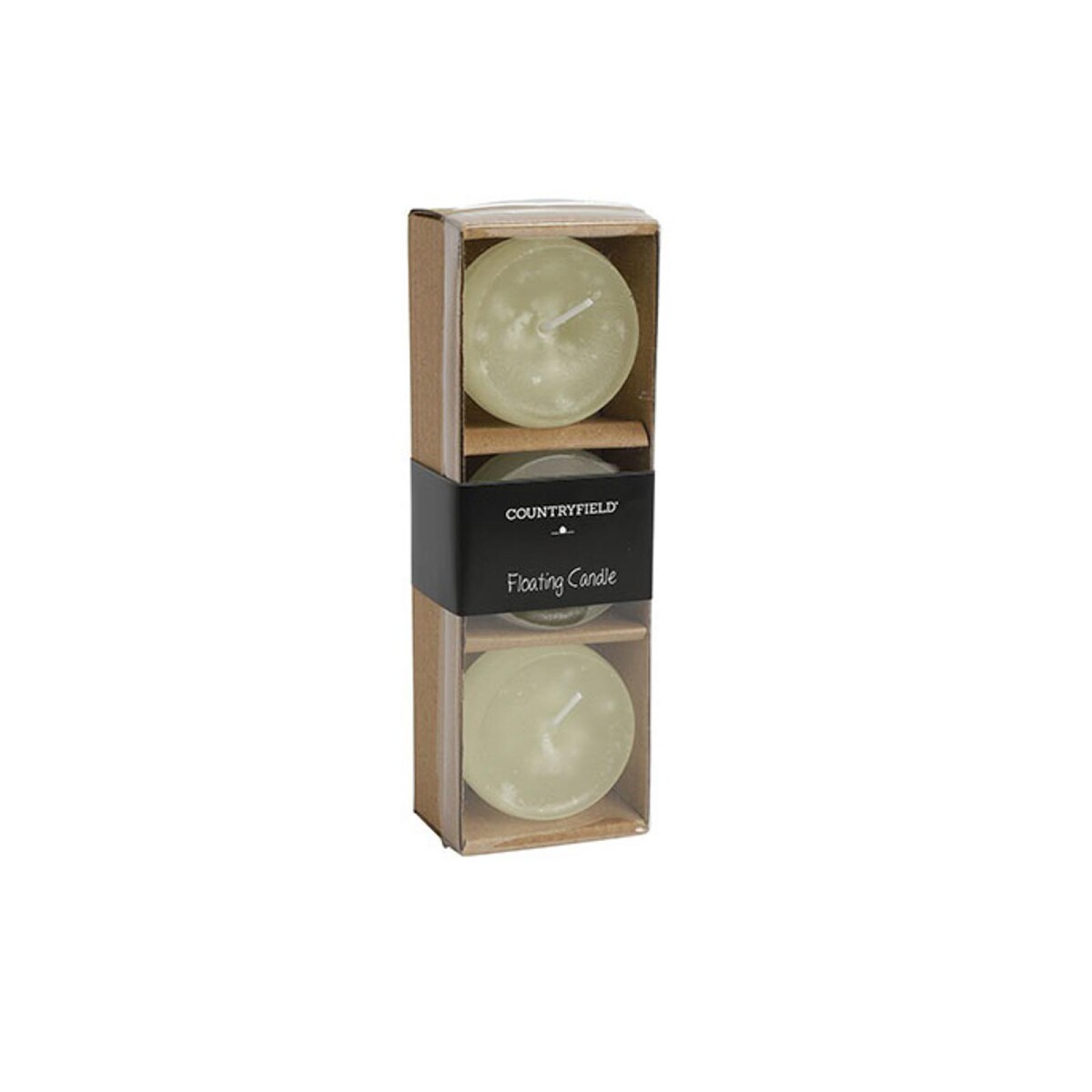 SET 3 VELAS FLOTANTES - PARAFINA NATURAL-BEIGE BOLLIE 