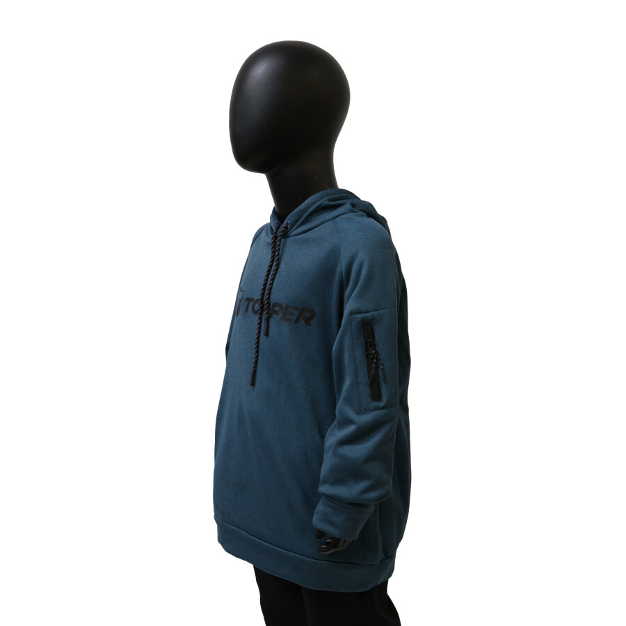 Canguro de Niños Topper Hoodie Negro Petroleo