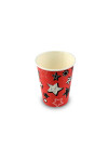 VASO POLIPAPEL 8 OZ ROJO STARS