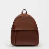 Mochila Urban en cuero liso Tabaco