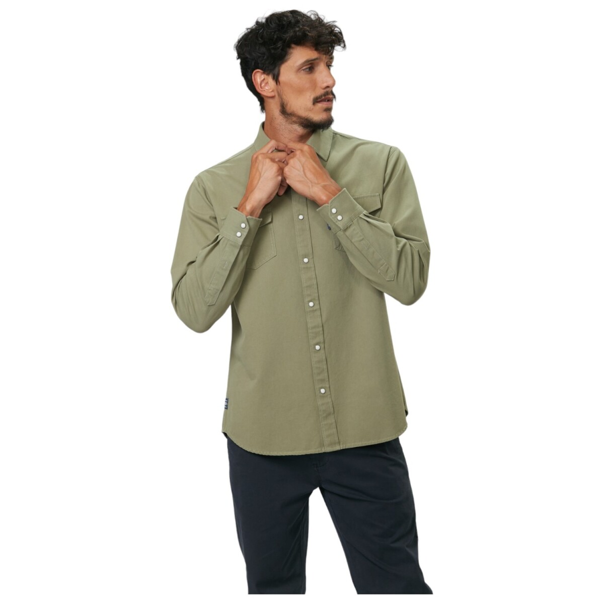 Camisa Manga Larga en Denim UFO Brave Verde - Verde 