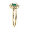 Anillo Diana en oro amarillo 18k con brillantes y esmeraldas Anillo Diana en oro amarillo 18k con brillantes y esmeraldas