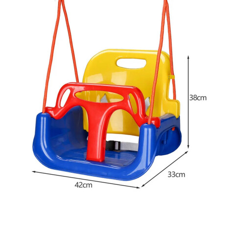 Hamaca 3 En 1 Infantil P/ Bebes Niños Columpio Rojo
