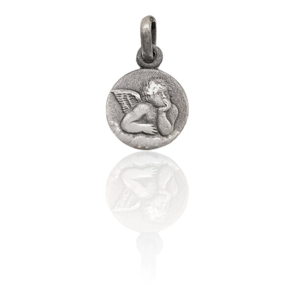 Dije Medalla Ángel de la Guarda-Plata 925-Sin piedra-CP3027 sinpiedra