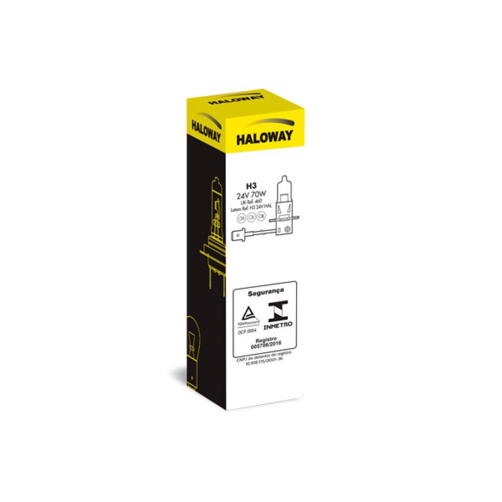 Lámpara Halógena H3 24V 70W PK22S