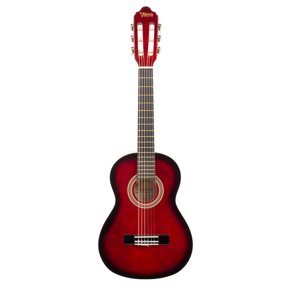 Guitarra Clásica Valencia Vc101 Niño 1/4 Rojo 