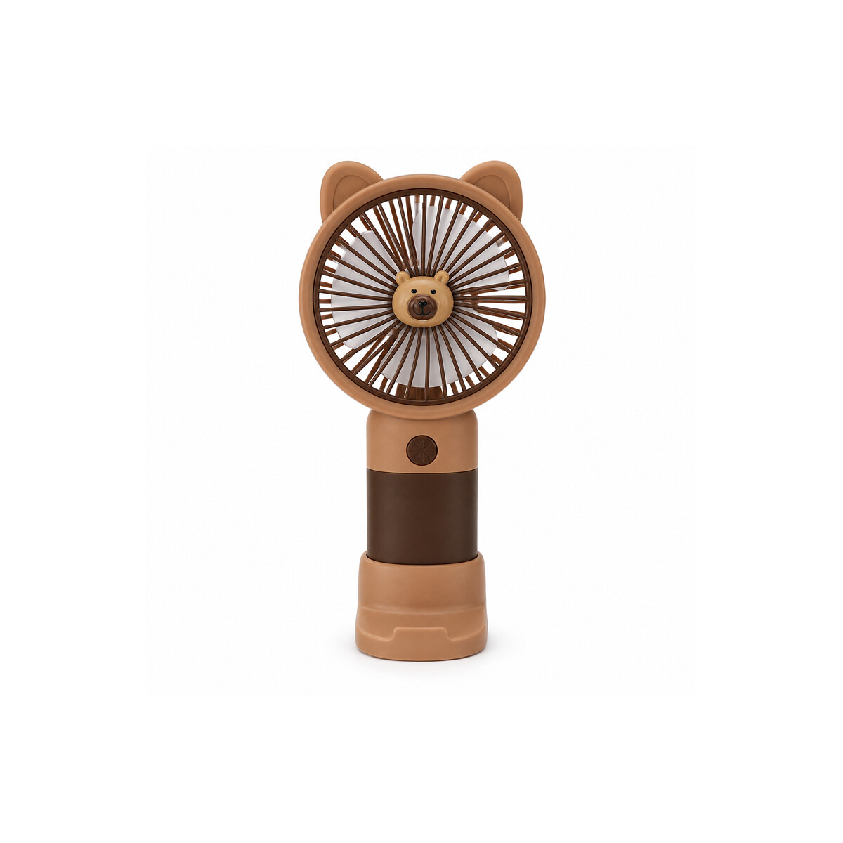 Mini ventilador portátil Carpincho – recargable y con base - Marron Claro 