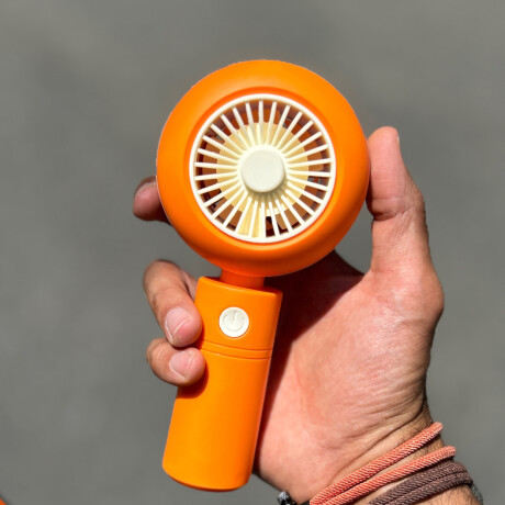 Mini ventilador portátil retro Naranja