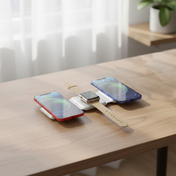 Cargador Magnético Portátil Plegable 3 En 1 Tipo Usb C 15W Cargador Magnético Portátil Plegable 3 En 1 Tipo Usb C 15W