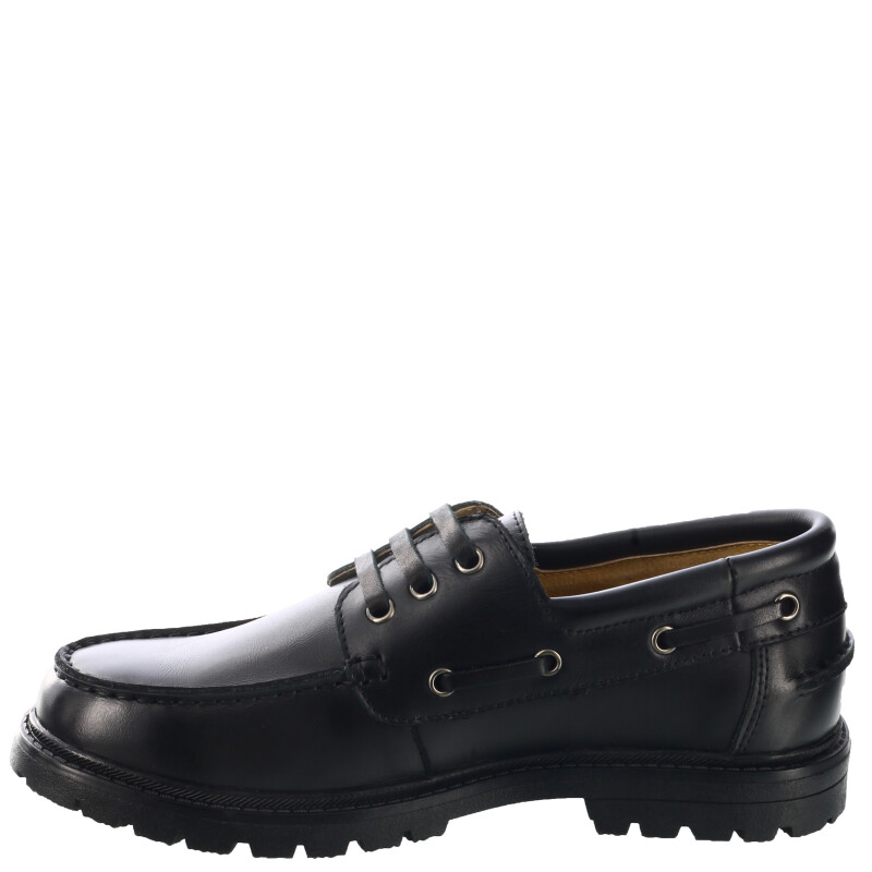 Zapatos Infantiles Branch leñador TAP escolar de cuero Negro
