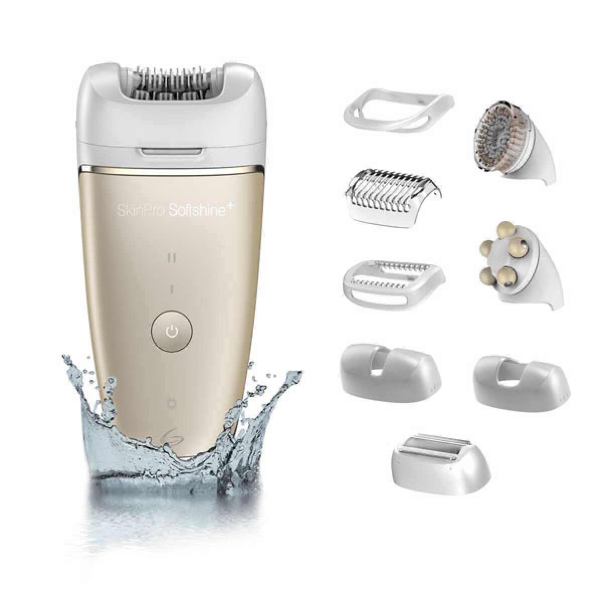 Depiladora SkinPro SoftShine Plus con Accesorios Gama 