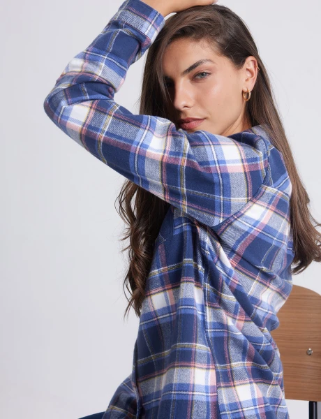 SOBRECAMISA CUADRO Azul