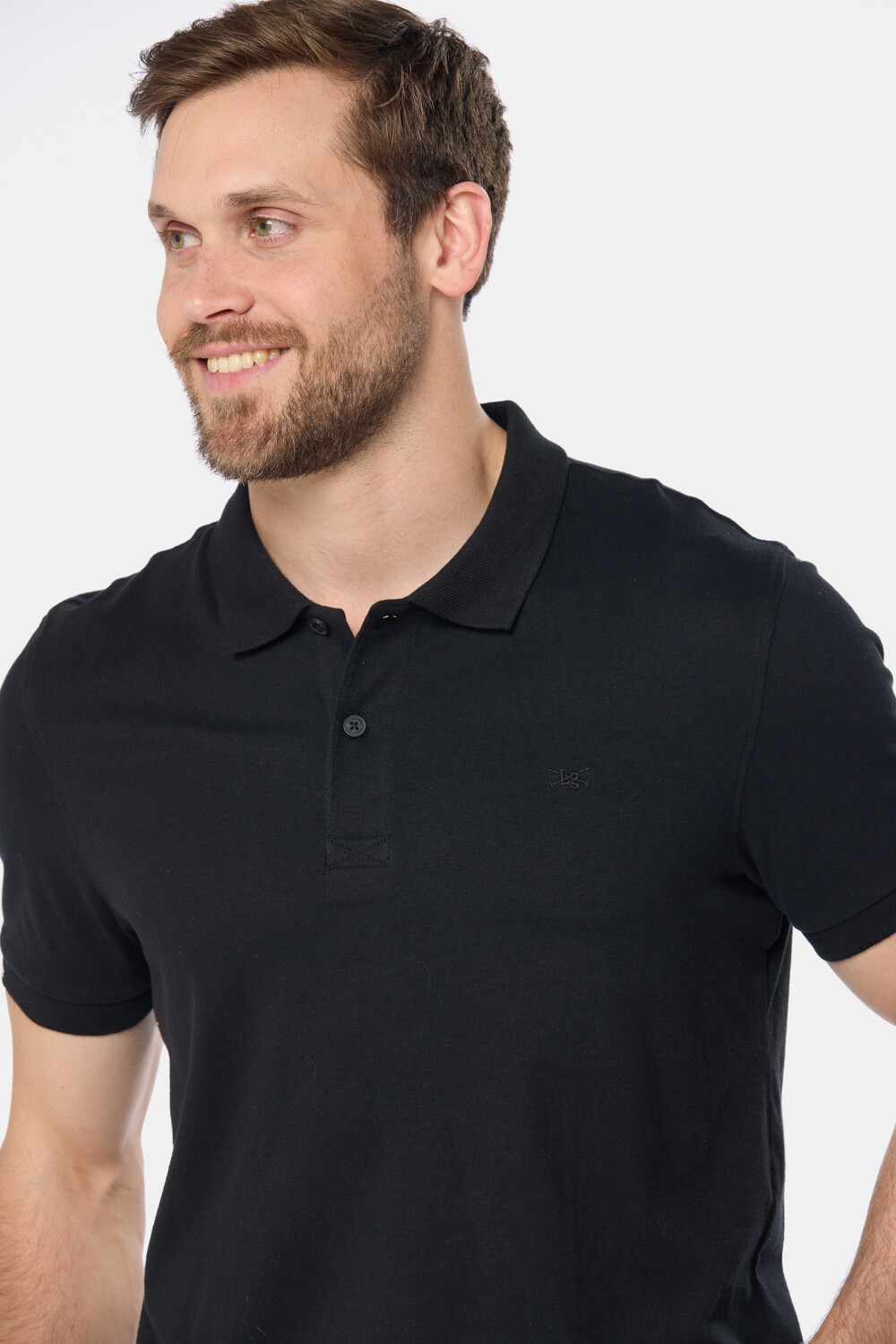 REMERA POLO JERSEY RAYADA Negro