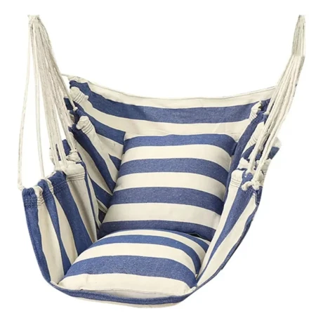 Hamaca Paraguaya Silla Colgante C/ Almohadones Blanco