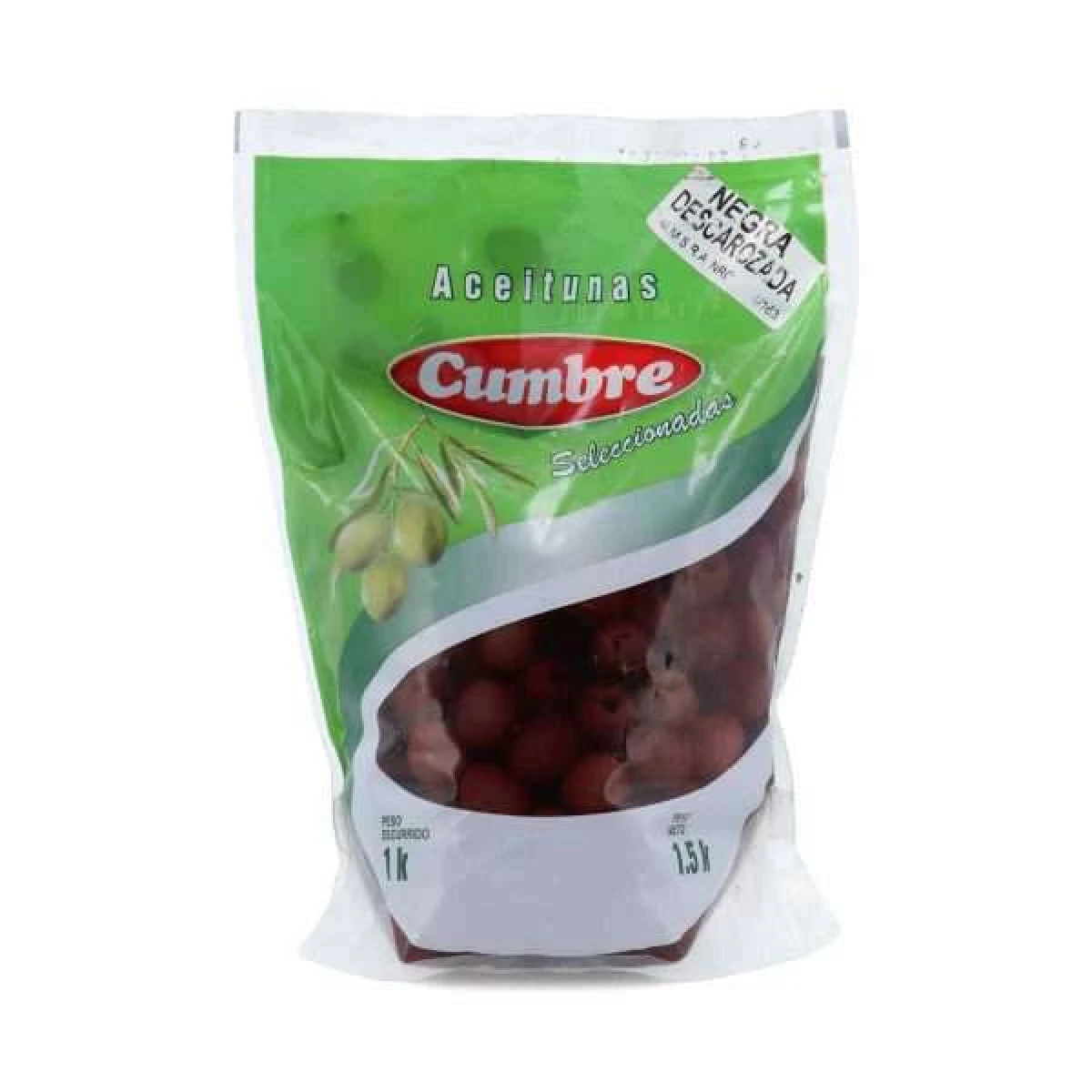 ACEITUNA CUMBRE NEGRA D/P 100G 