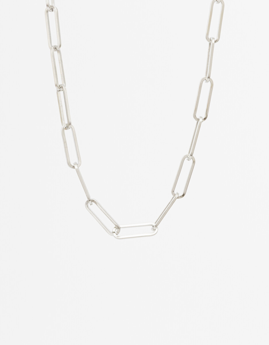 Collar Corto Eslabones De Acero 
