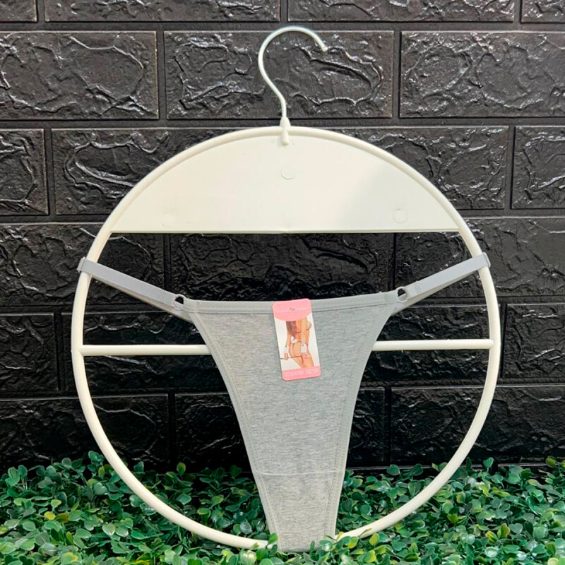 Tanga Colaless Ajustable De Algodón Gris Talla L-XL