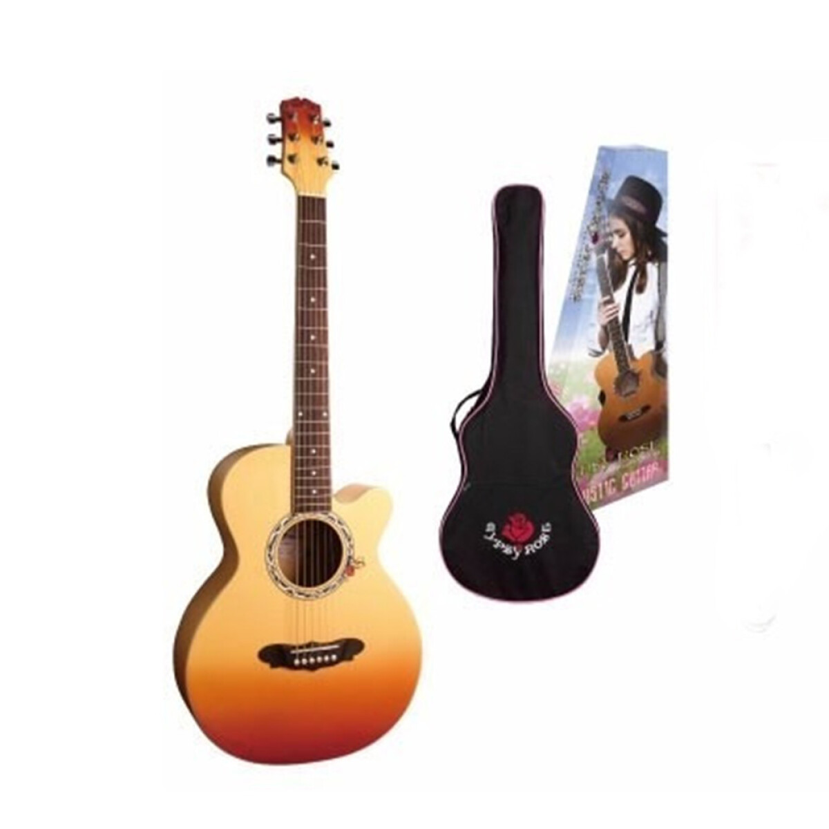Guitarra Folk Pack Gypsy Rose Gra1 Caramel 