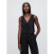 SL TIE FRONT VEST TRUE BLACK