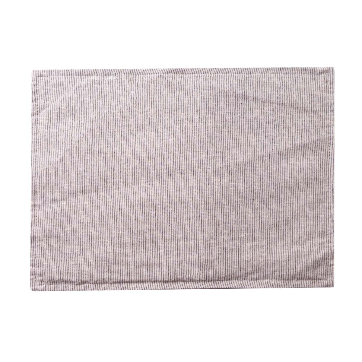 INDIVIDUAL LINEAS - LINO-Y-ALGODON GRIS ALGODÓN Y LINO 