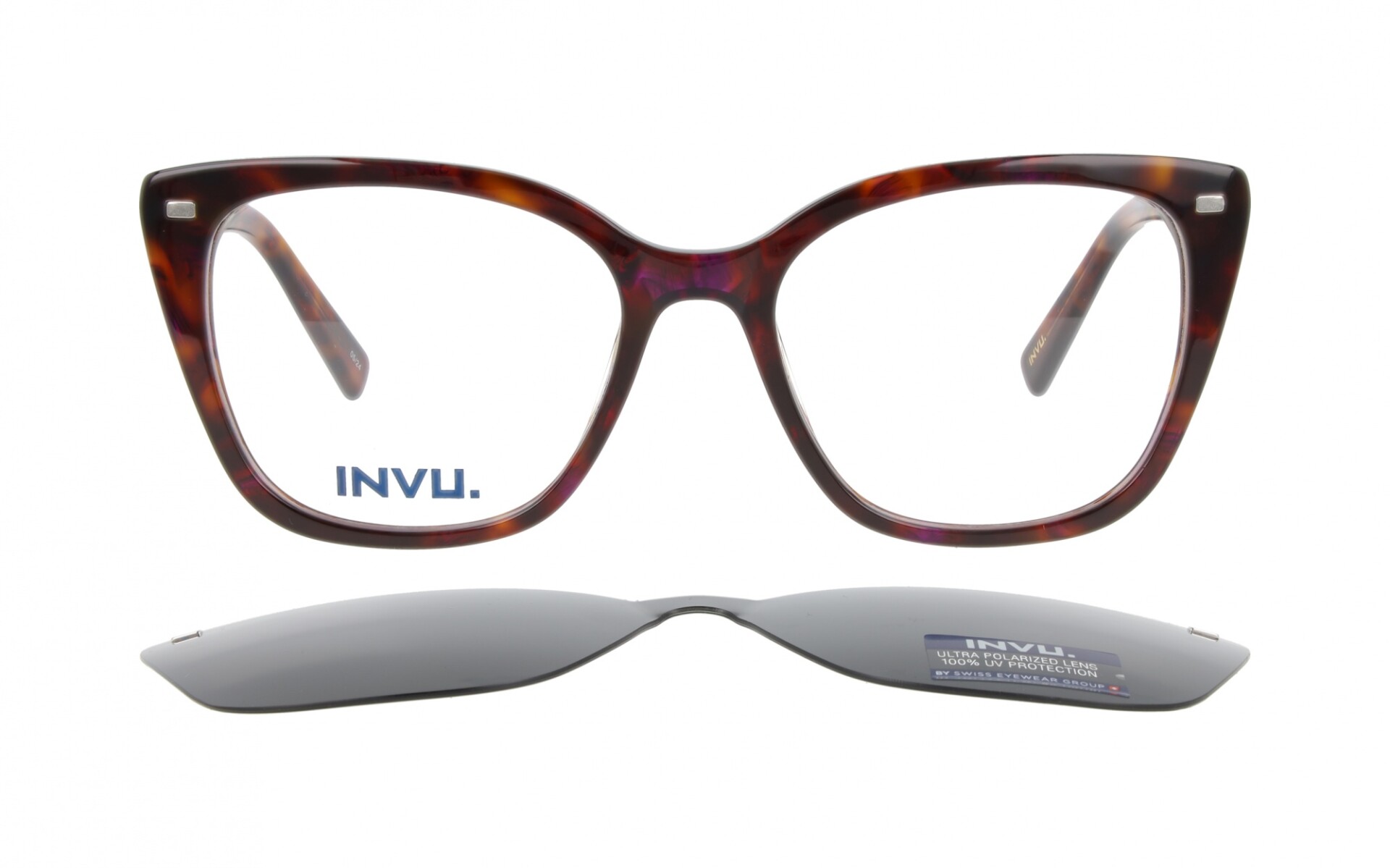INVU Clip-On 42403B col Brown purple polarizado 